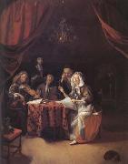 Godfried Schalcken A Family Concert (mk25 oil painting reproduction